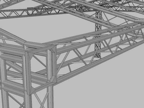 Rectangular Tent 12x6 Meters 3D Model