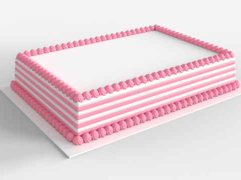 Regular Rectangular Cake Modello 3D