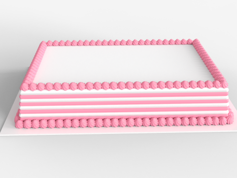 Regular Rectangular Cake Modèle 3D