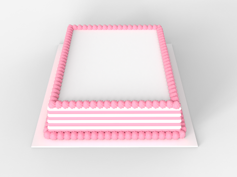 Regular Rectangular Cake Modèle 3D