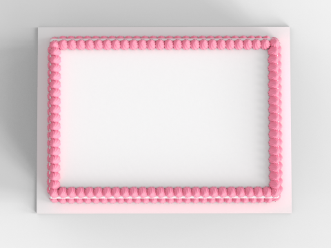 Regular Rectangular Cake Modèle 3D