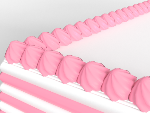 Regular Rectangular Cake Modèle 3D