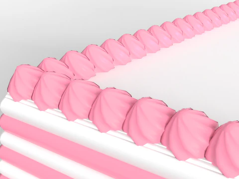 Normal Dikd&ouml;rtgen Kek 3D Model