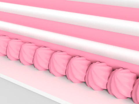 Normal Dikd&ouml;rtgen Kek 3D Model