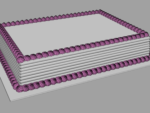 Regular Rectangular Cake Modèle 3D
