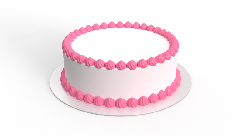 Regular Round Cake Model 3D .c4d .max .obj .3ds .fbx .stl .blend 