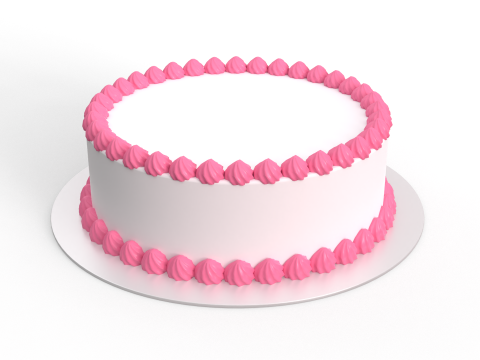Regular Round Cake Modello 3D