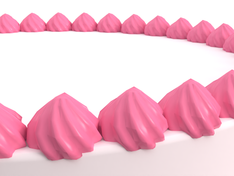 Regular Round Cake Model 3D