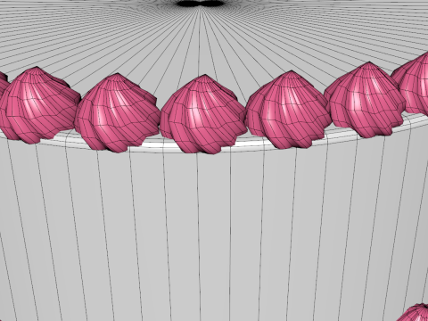 Regular Round Cake Model 3D