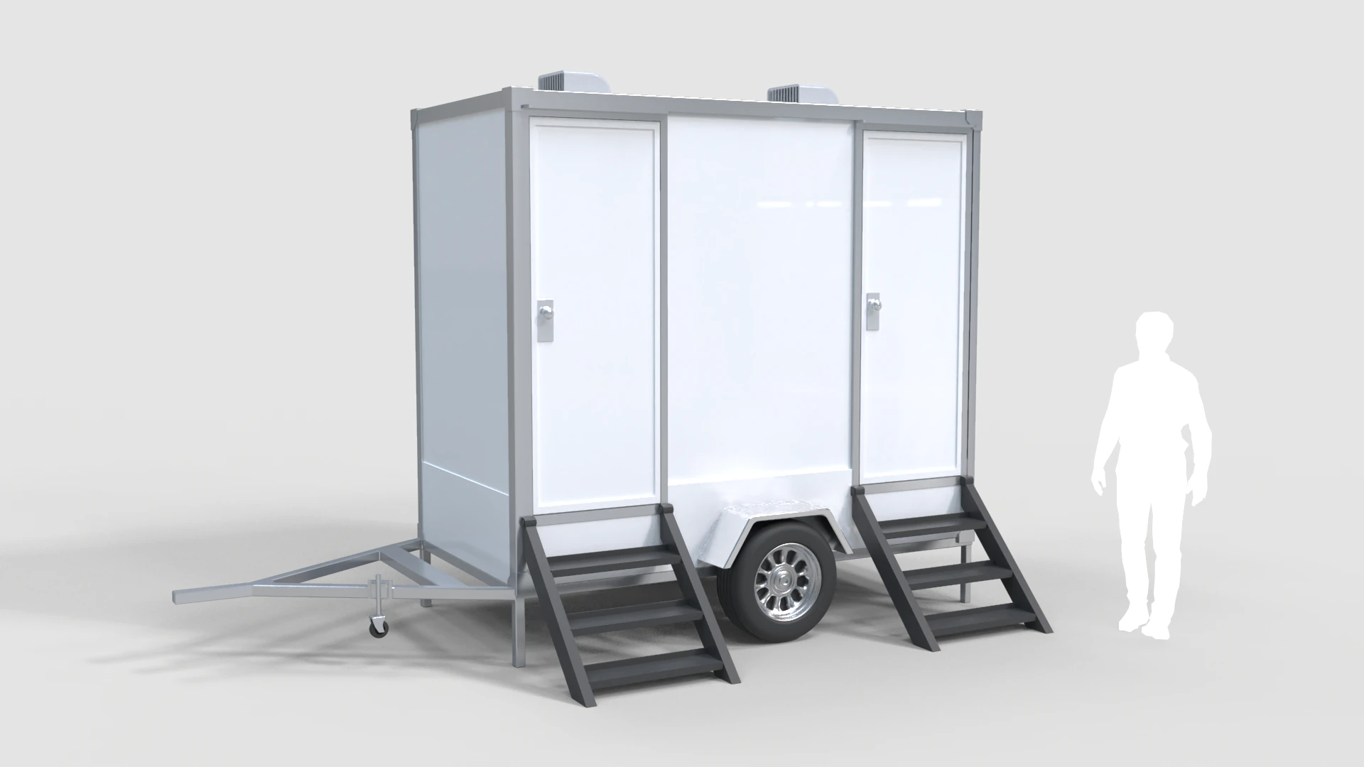 Restroom Trailer 3D Model .c4d .max .obj .3ds .fbx .stl .blend