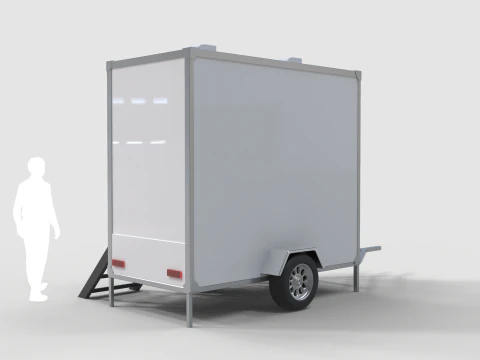 Restroom Trailer 3D Model