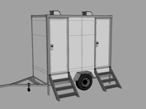 Restroom Trailer 3D Model