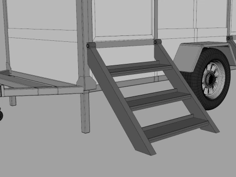 Restroom Trailer 3D Model