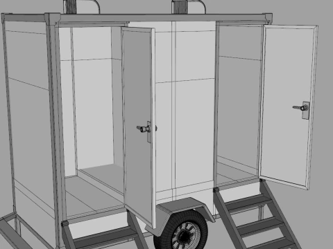 Restroom Trailer 3D Model