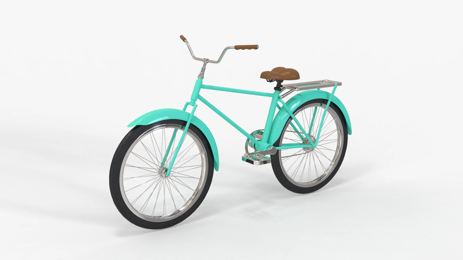 Retro Bike 3D Model .c4d .max .obj .3ds .fbx .stl .blend 