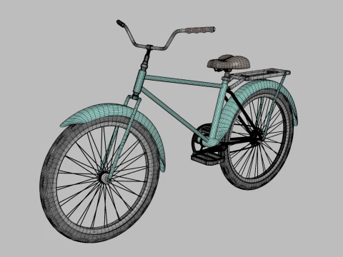 Retro Bike 3D Model