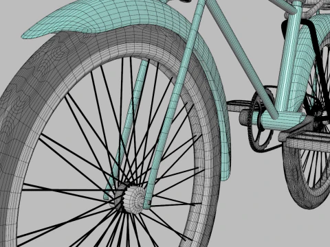 Retro Bike 3D Model