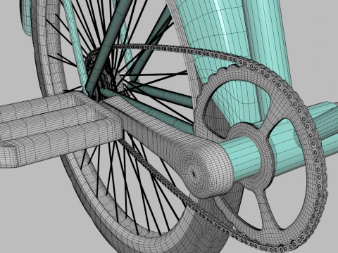Retro Bike 3D Model