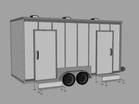Restroom Trailer Rental 3D Model