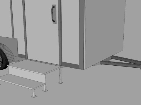 Restroom Trailer Rental 3D Model