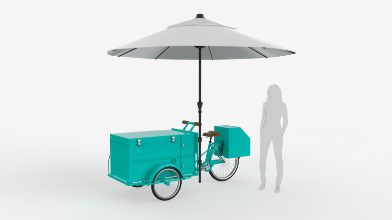 Retro Ice Cream Tricycle 3D Модель .c4d .max .obj .3ds .fbx .stl .blend 