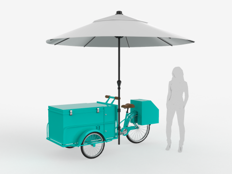 Retro Ice Cream Tricycle Model 3D