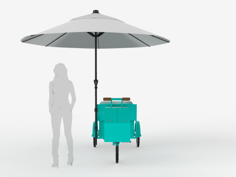 Retro Ice Cream Tricycle 3D Модель