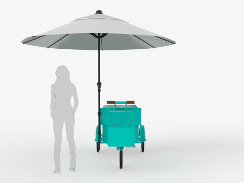 Retro Ice Cream Tricycle 3D Model