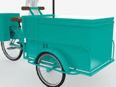 Retro Ice Cream Tricycle 3D Модель