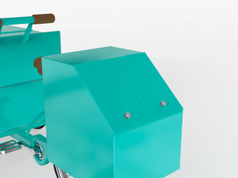 Retro Ice Cream Tricycle 3D Model