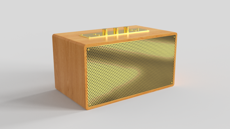 Retro Speaker Model 3D .c4d .max .obj .3ds .fbx .stl .blend 