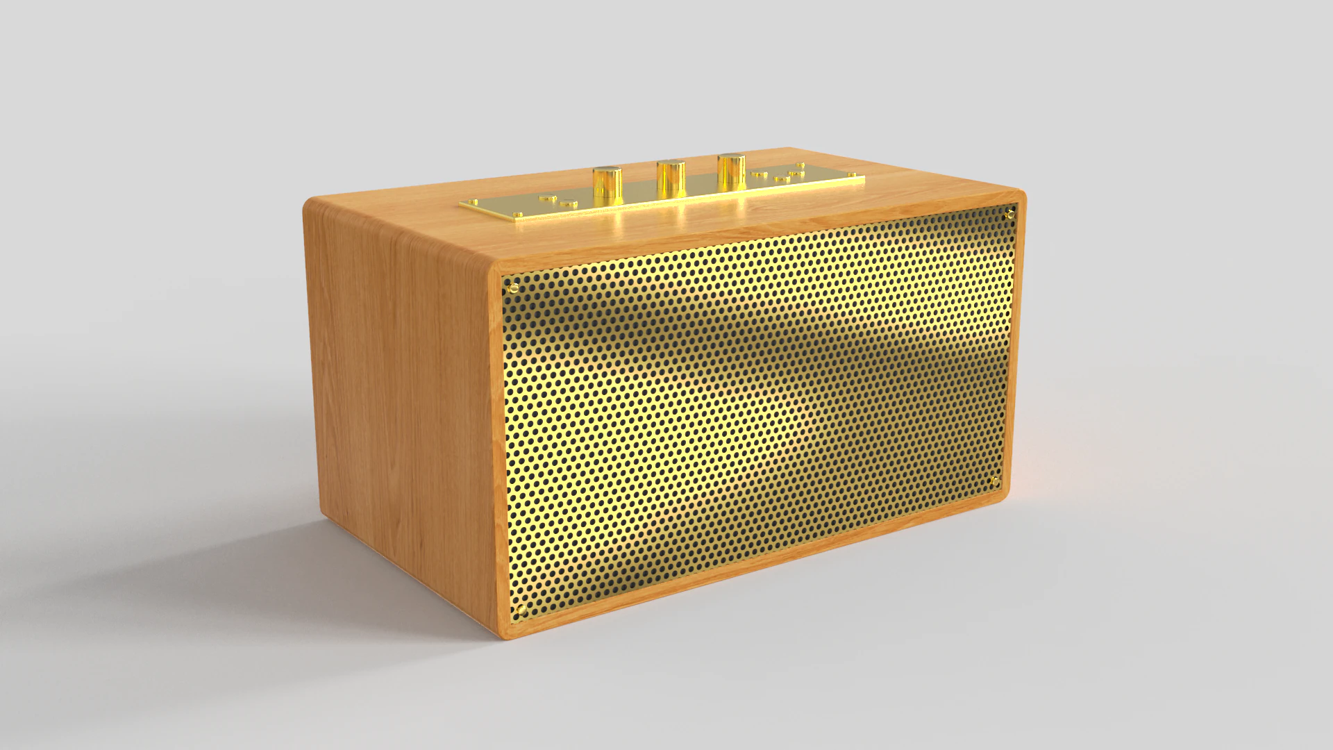 Retro Speaker 3D Model .c4d .max .obj .3ds .fbx .stl .blend