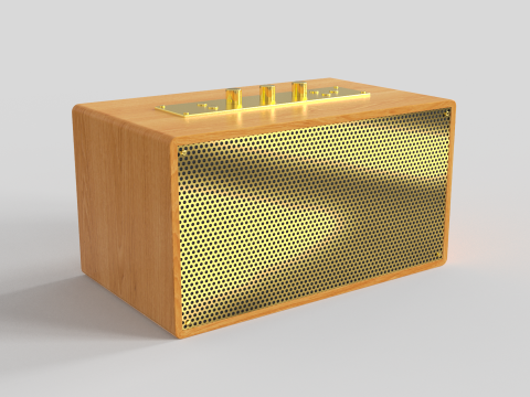 Retro Speaker 3D Модель