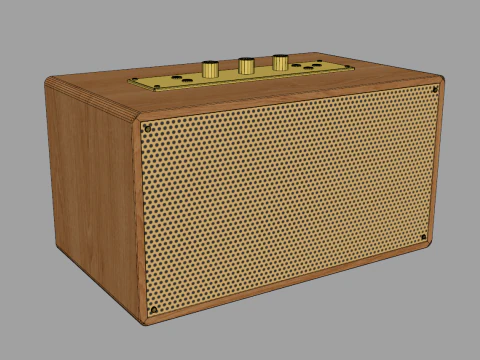 Retro Speaker 3D Model
