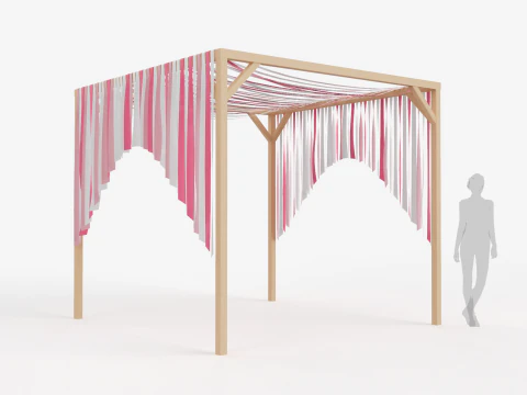 Ribbons Pergola 3D Model