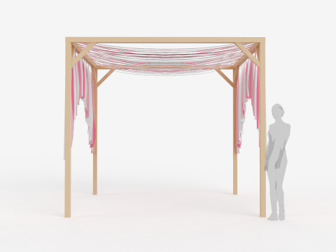 Ribbons Pergola 3D 模型