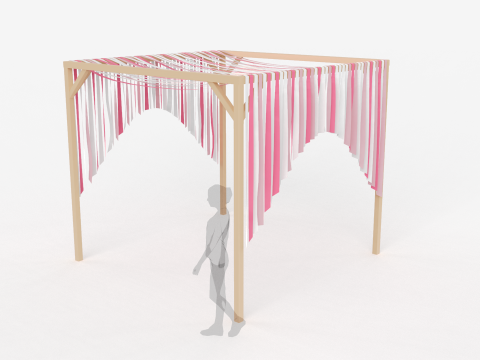 Ribbons Pergola 3D 模型