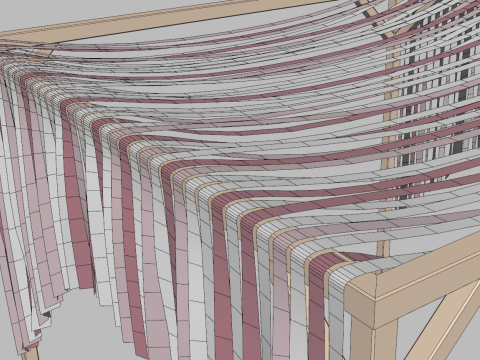 Ribbons Pergola 3D 模型