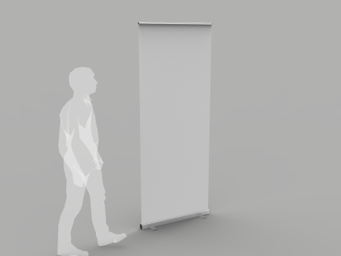 Roll Up Banner Stand - 2 Meters 3D Modell