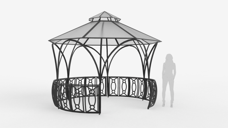 Roman Style Gazebo 3D मॉडल .c4d .max .obj .3ds .fbx .stl .blend