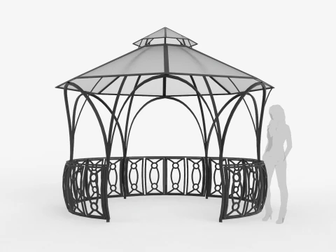 Roman Style Gazebo 3D Model