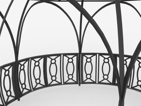Roman Style Gazebo 3D मॉडल