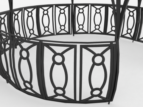 Roman Style Gazebo 3D मॉडल