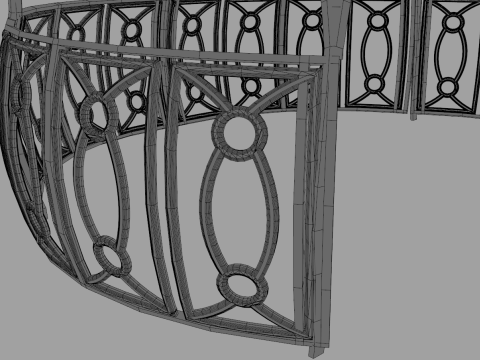 Roman Style Gazebo 3D मॉडल