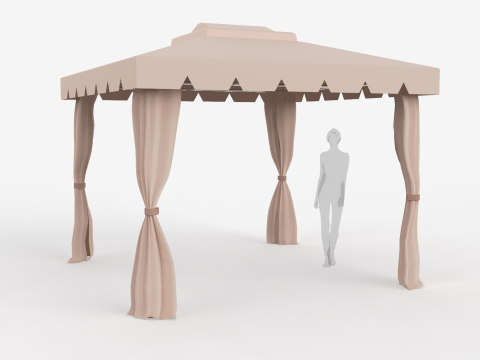Roman Tent 3x3 Meters 3D 模型