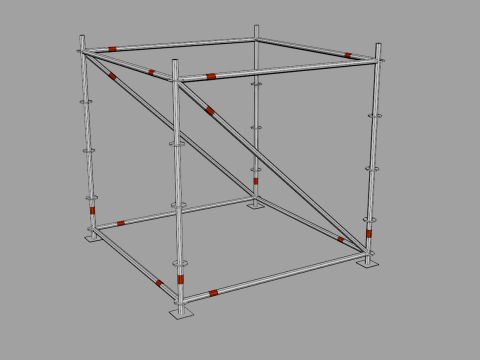 Scaffold Layher Module 3D मॉडल