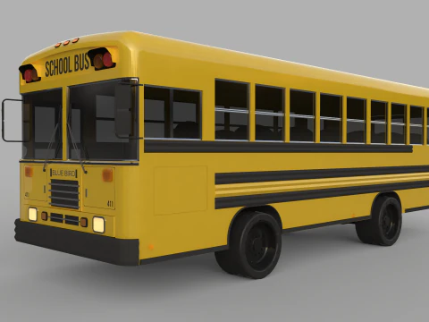 School Bus - Bluebird TC2000 Inspired 3D Model