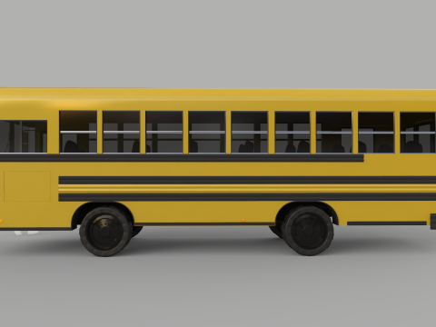 School Bus - Bluebird TC2000 Inspired 3D Modell