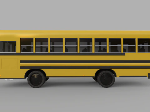 School Bus - Bluebird TC2000 Inspired 3D Model