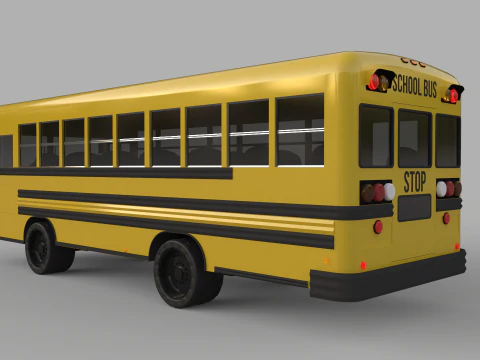 School Bus - Bluebird TC2000 Inspired 3D Model